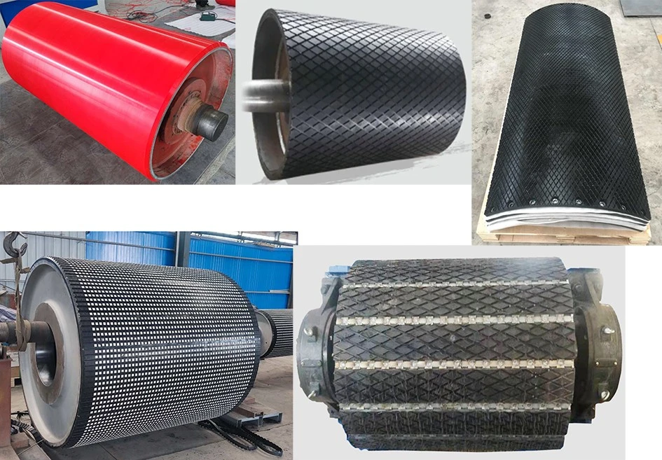 Herringbone Cn Bonding Layer Ceramic Rubber Drum Conveyor Pulley Lagging Price Manufacturer