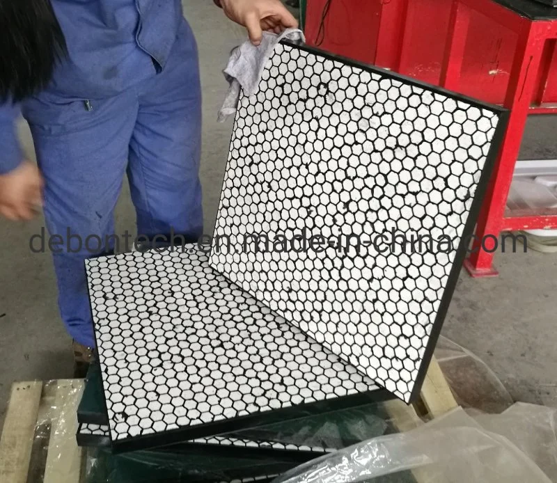 Wear Resistant Conveyor Chute Ceramic Rubber Wear Liner Sheets Composite Plate Lining